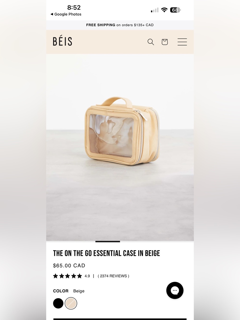 BEIS On The Go Essential Case in Beige